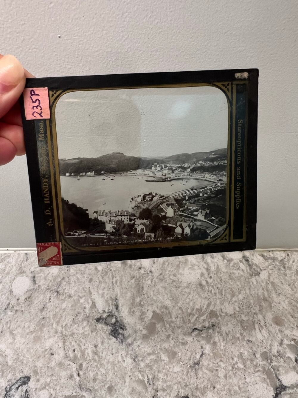 Antique Magic Glass Lantern Slide from A.D. Handy Boston, Mass JL